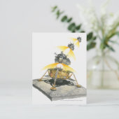 Apollo 11 Eagle-module die uit de maan gaat Briefkaart (Staand voorkant)