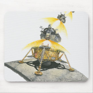 Apollo 11 Eagle-module die uit de maan gaat Muismat