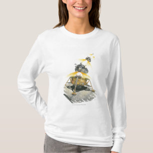 Apollo 11 Eagle-module die uit de maan gaat T-shirt