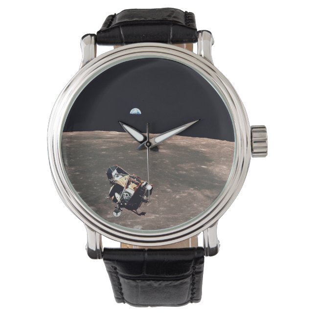 Apollo 11 Earth Uitzicht als Lunar Module Eagle Le Horloge (Voorkant)