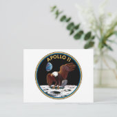 Apollo 11 insigne briefkaart (Staand voorkant)