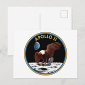Apollo 11 insigne briefkaart (Voorkant / Achterkant)