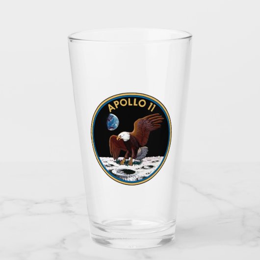 Apollo 11-insigne glas (Voorkant)