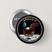 Apollo 11 insigne ronde button 5,7 cm (Voorkant /achterkant)
