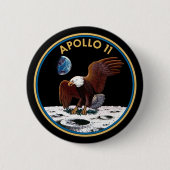Apollo 11 insignia ronde button 5,7 cm (Voorkant)