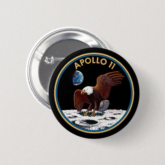 Apollo 11 insignia ronde button 5,7 cm (Voorkant /achterkant)