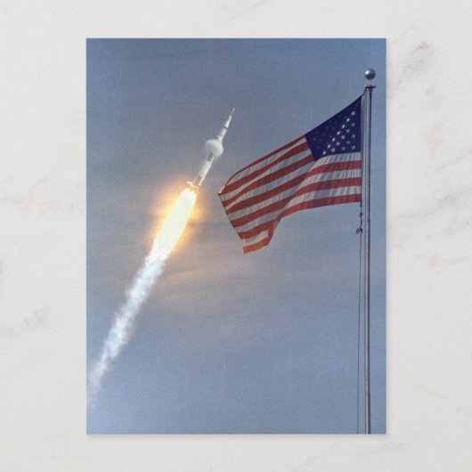 Apollo 11 lanceerkaart briefkaart (Voorkant)