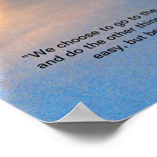 Apollo 11 lancering met Amerikaanse vlag Poster (Hoek)