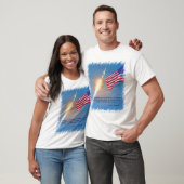 Apollo 11-lancering met Amerikaanse vlag T-shirt (Unisex)