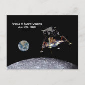 Apollo 11 Lunar Landing Briefkaart (Voorkant)