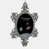 Apollo 11 Lunar Landing Tin Sneeuwvlok Ornament (Links)
