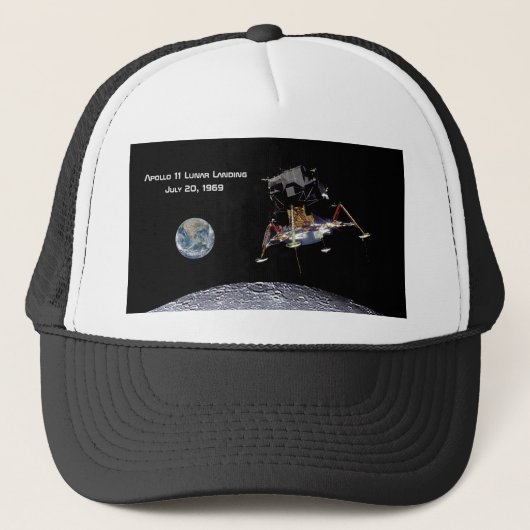 Apollo 11 Lunar Landing Trucker Pet (Voorkant)