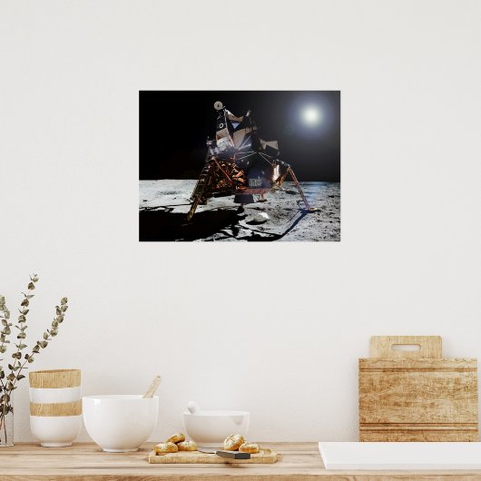 Apollo 11 Lunar Module "Eagle" op de maan Poster (Keuken)