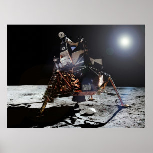 Apollo 11 Lunar Module "Eagle" op de maan Poster