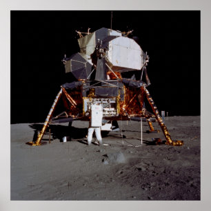 Apollo 11 Lunar Module "Eagle" op de maan Poster