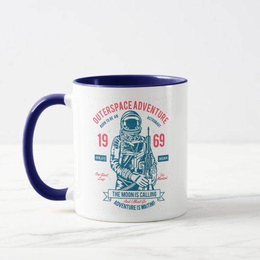 Apollo 11 Man over de maan van 1969 Mok (Links)