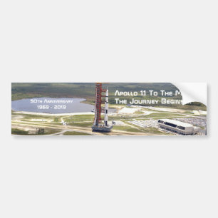 Apollo 11 Missie bij het Jubileum van de maan Bumpersticker
