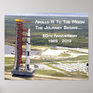 Apollo 11 Missie bij het Jubileum van de maan Poster