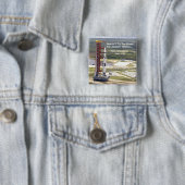 Apollo 11 Missie bij het Jubileum van de maan Vierkante Button 5,1 Cm (In situ)