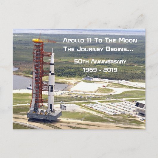 Apollo 11-missie naar de Maan-herdenking Briefkaart (Voorkant)