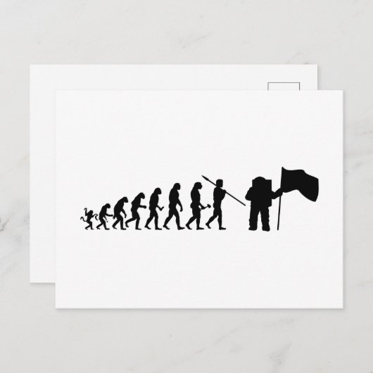 Apollo 11 Mondlandung Evolutionstheorie Briefkaart (Voorkant / Achterkant)