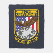 Apollo 11 Moon Landing 50th Jubileum Novelty Fleece Deken (Voorkant)