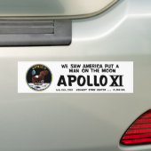 APOLLO 11 MOON LANDING BUMPERSTICKER (Op auto)