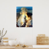 Apollo 11 Moon Landing Launch Kennedy Space Center Poster (Keuken)
