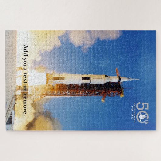 Apollo 11 Moon Mission Saturn V, 50th Jubileum Legpuzzel (Horizontaal)