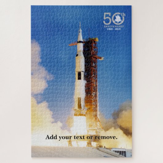 Apollo 11 Moon Mission Saturn V, 50th Jubileum Legpuzzel (Verticaal)