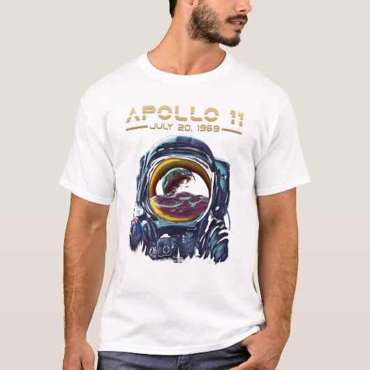 Apollo 11 NASA Space Astronaut Design T-shirt (Voorkant)