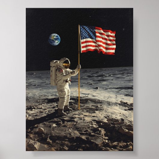 Apollo 11 - Neil Armstrong zet voet op de maan Poster (Voorkant)