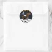 Apollo 11 ronde sticker (Tas)