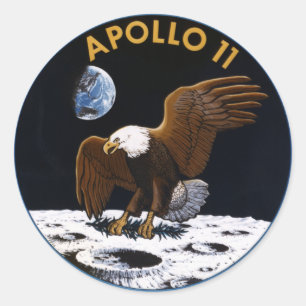 Apollo 11 ronde sticker