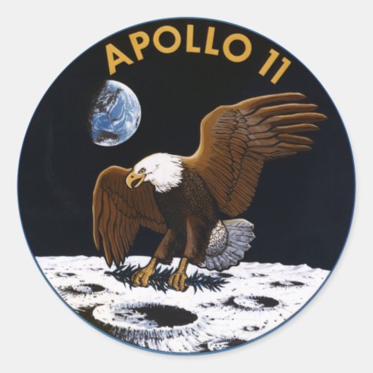 Apollo 11 ronde sticker (Voorkant)