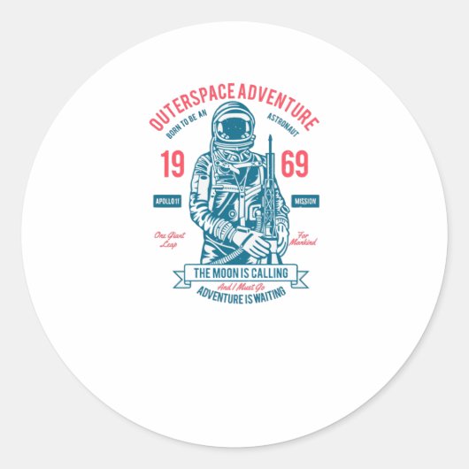 Apollo 11 ronde sticker (Voorkant)