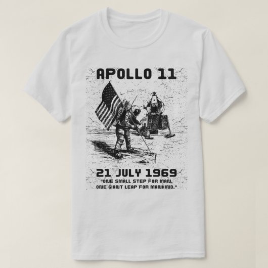 Apollo 11 Ruimtevaarder T-shirt (Design voorkant)