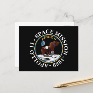 Apollo 11 Space Mission 1969 Insignia Briefkaart