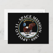 Apollo 11 Space Mission 1969 Insignia Briefkaart (Voorkant / Achterkant)