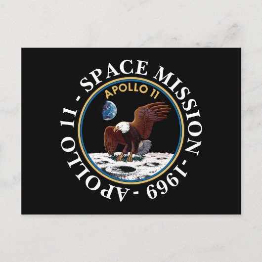 Apollo 11 Space Mission 1969 Insignia Briefkaart (Voorkant)