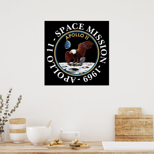 Apollo 11 Space Mission 1969 Insignia Poster (Keuken)