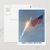 Apollo 11 Start 16 juli 1969 Briefkaart (Voorkant / Achterkant)