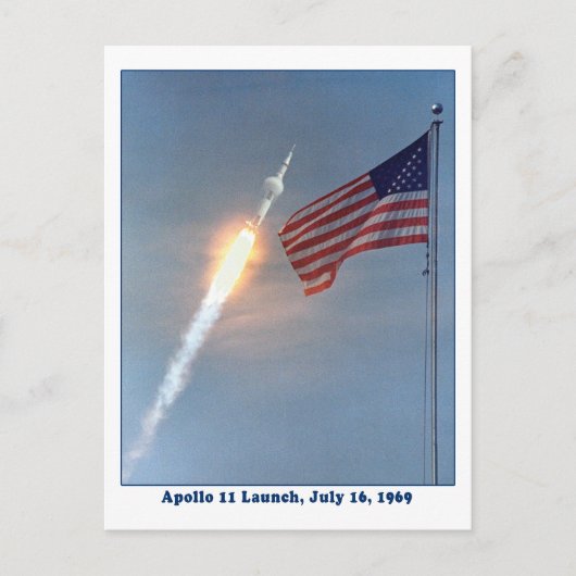 Apollo 11 Start 16 juli 1969 Briefkaart (Voorkant)
