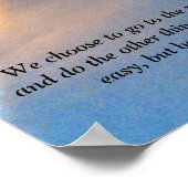 Apollo 11 start met Amerikaanse vlag JFK Quote Poster (Hoek)