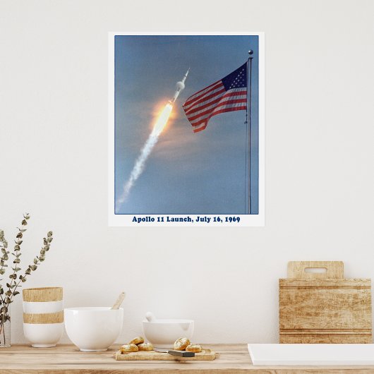 Apollo 11 Start op de maan, 16 juli 1969 Poster (Keuken)