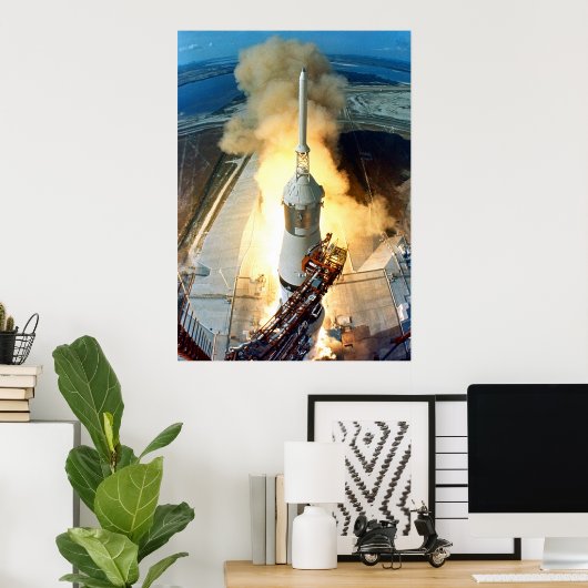 Apollo 11 Start Poster (Thuiskantoor)