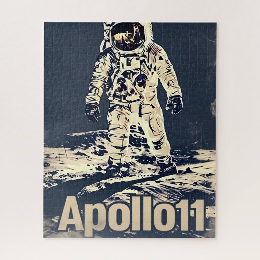 Apollo 11 Vintage Poster Legpuzzel (Verticaal)