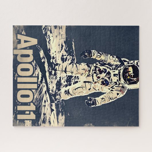 Apollo 11 Vintage Poster Legpuzzel (Horizontaal)