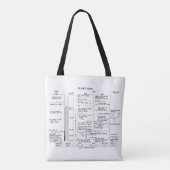Apollo 11 vliegplan tote bag (Achterkant)