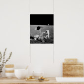 Apollo 12 Astronaut & Lunar Module op de maan Poster (Keuken)